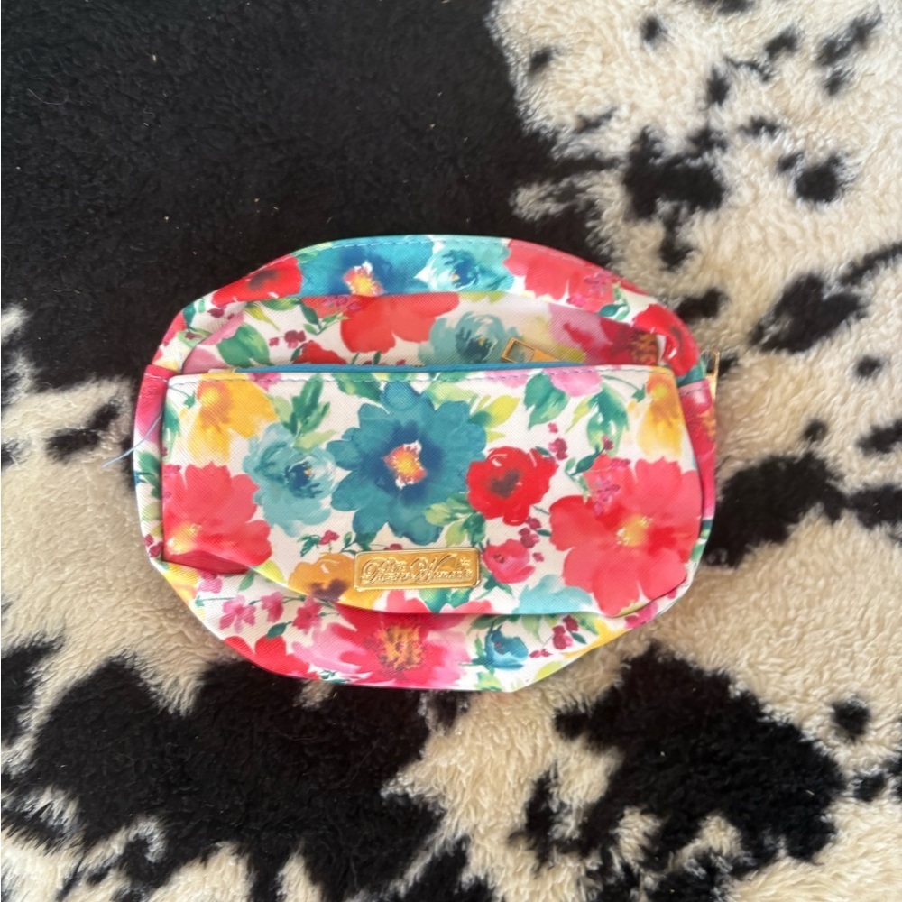 The Pioneer‎ Woman Floral Cosmetic Bag Makeup Pouch Zippered Travel Organizer